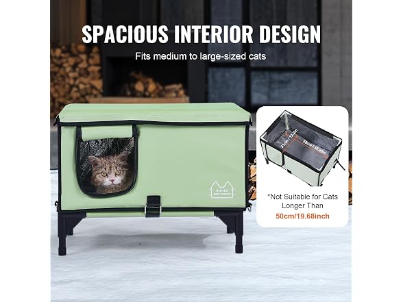 VEVOR Elevated Heated Cuboid Cat House