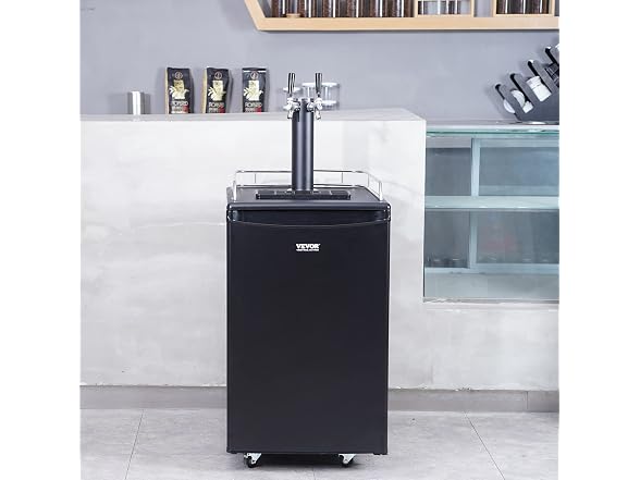 VEVOR Beer Kegerator, Dual Tap Draft