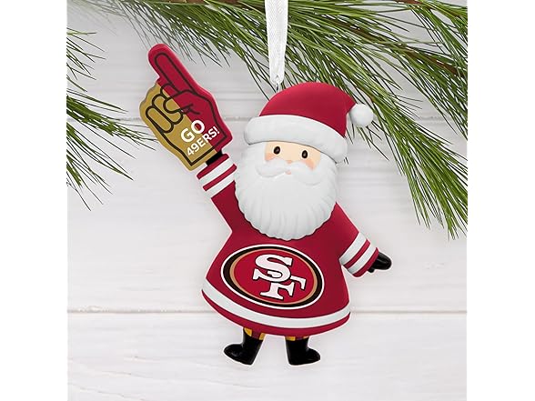 NFL San Francisco 49ers Santa Ornament