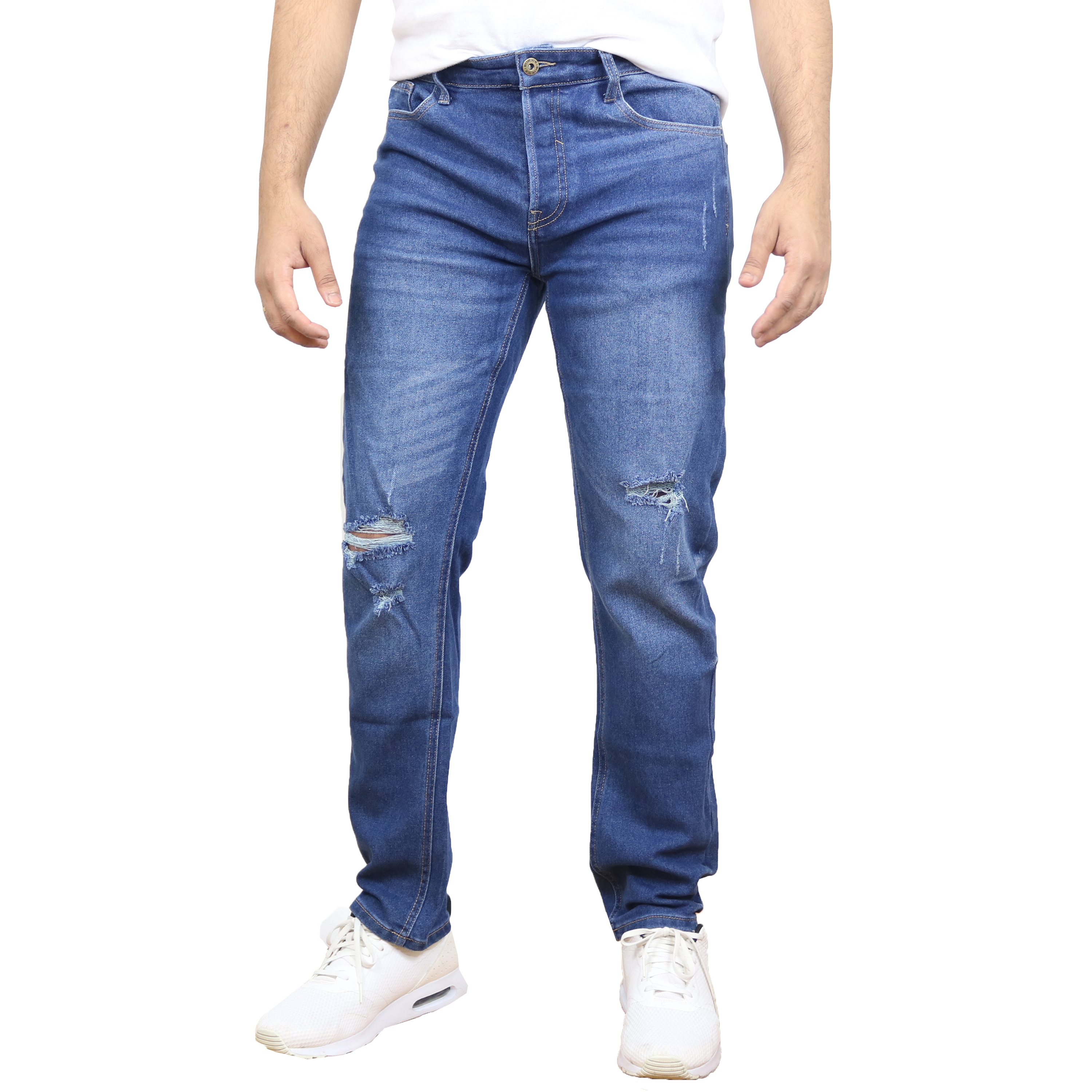Men's Stretch Ripped Denim Jeans (30-42) - Gallery 25