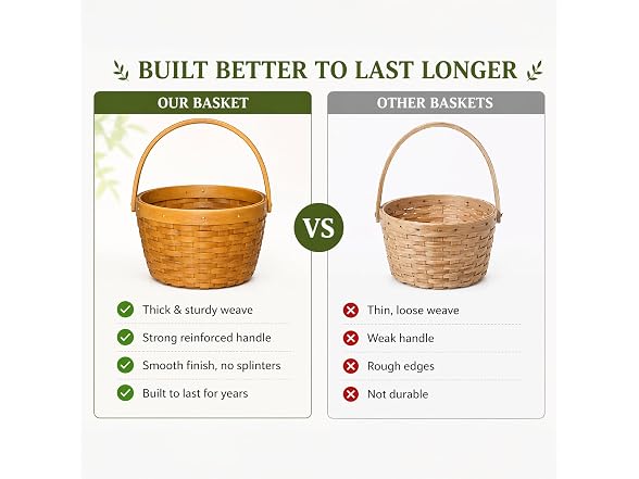 Vintiquewise Small Apple Picking Basket with Handle