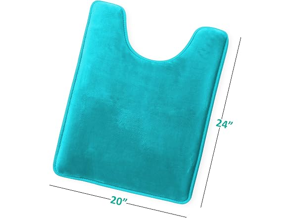 Clara Clark Bathroom Rugs, Velvet Memory Foam- Contour