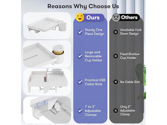 AUZONIMICS Bedside Shelf for Dorm Room