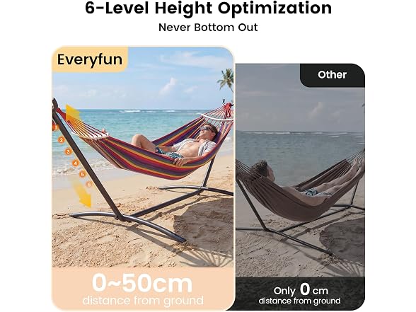 Everyfun Double Hammock with Stand, 2 Person