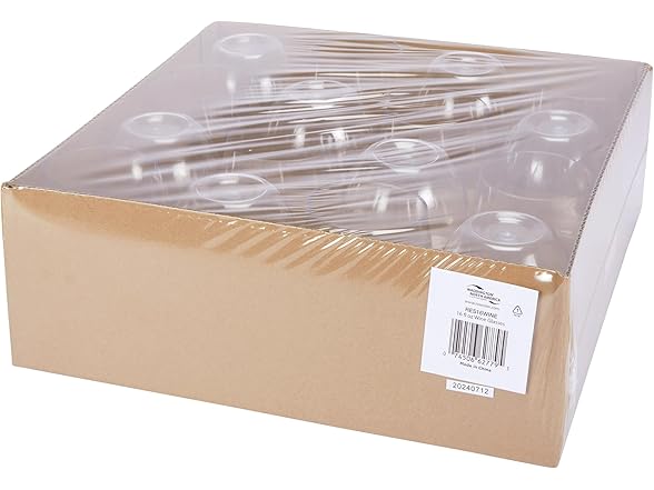 WNA Reserv 16oz Clear Plastic Stemless Wine Glasses, 64-Pack