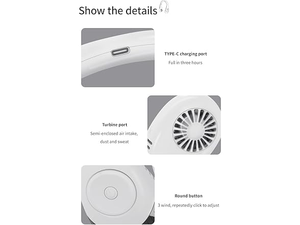 Generic Portable Recharegable Neck Fan