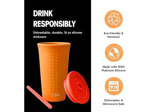 GoSili Reusable Silicone Tumbler Lid 16oz