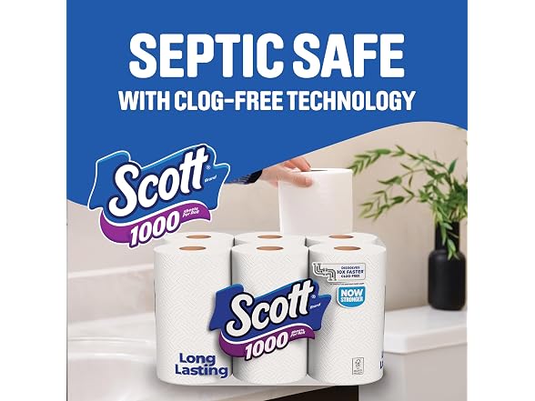 Scott 1000 Toilet Paper 8 Rolls 1Ply