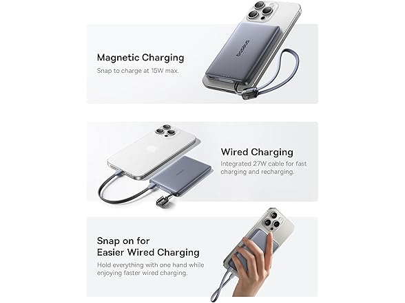 Baseus Picogo Qi2 .5" Ultra Slim Power Bank | 10K mAh 15W