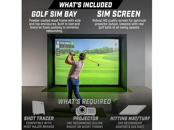 GoSports 12 x 9 ft Golf Simulator