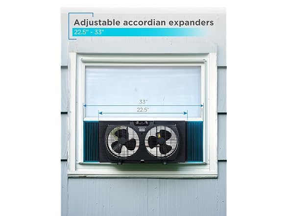 BLACK+DECKER BFW9MB 9 in. Twin Window Fan - Black