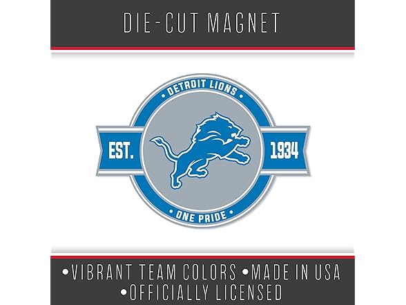Detroit Lions Badge Magnet