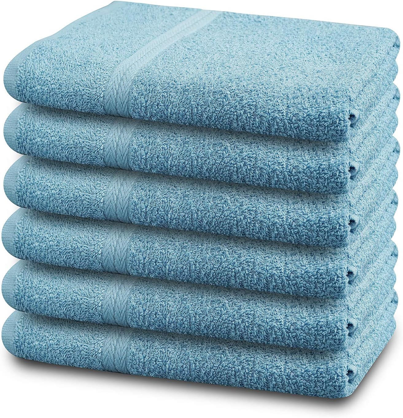 6pk Cotton Bath Towel Set - Gallery 18