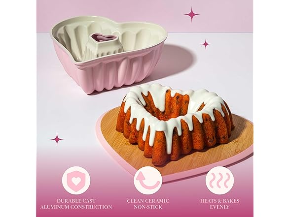 Paris Hilton Heart Shaped Fluted Cake Pan