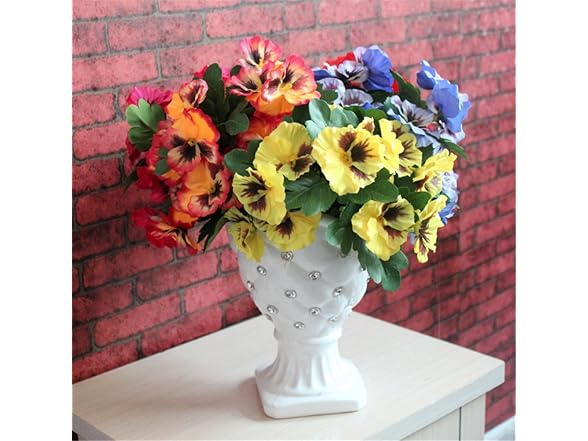 Ximkee Artificial Pansy Flowers for Home