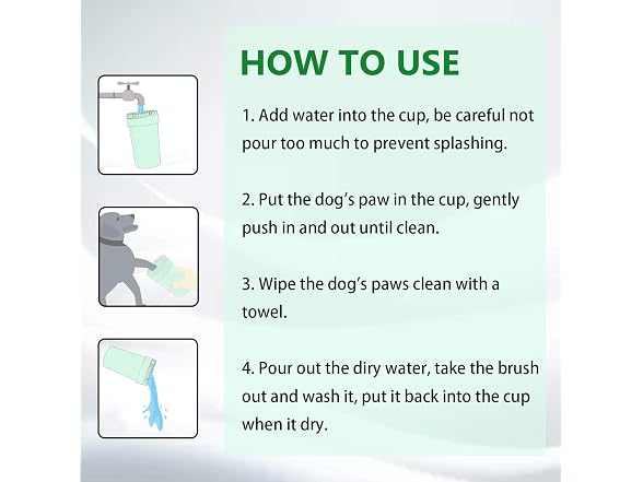 2 In 1 Dog Paw Washing Cup, Portable Dog Foo