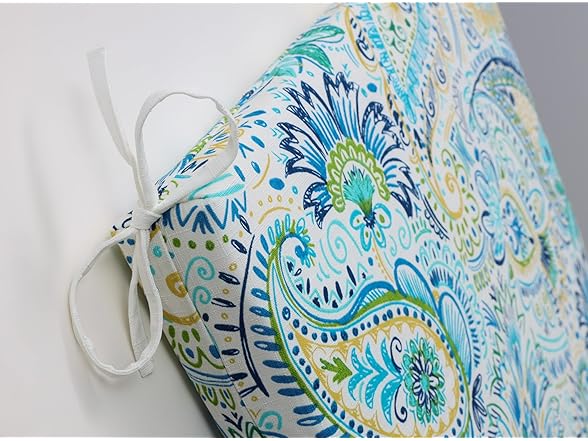 Pillow Perfect Paisley Solid Back 1pc Chair Cushion