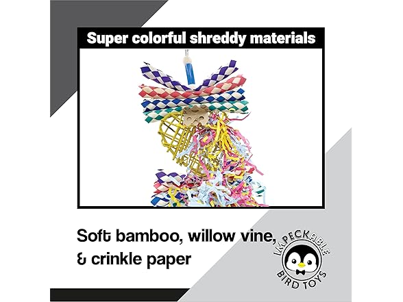 Impeckable Bird Toys 1730 Willow Heart Shredder Bird Toy
