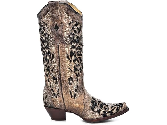 Corral Boots Women's Brown Black Floral