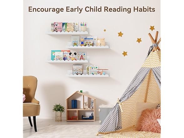 Nursery Book Shelves 4 Pack