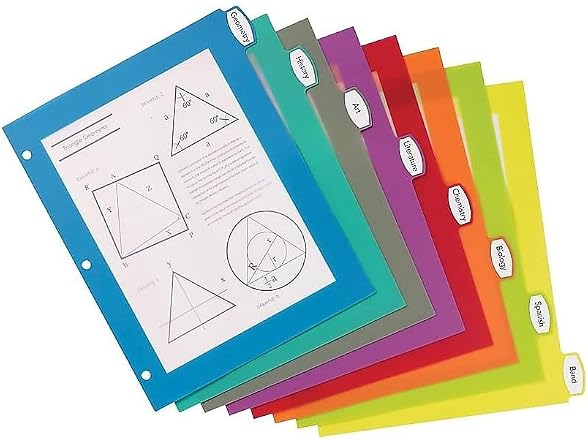 Avery Big Tab Ultralast Plastic Dividers with White Tab Labels