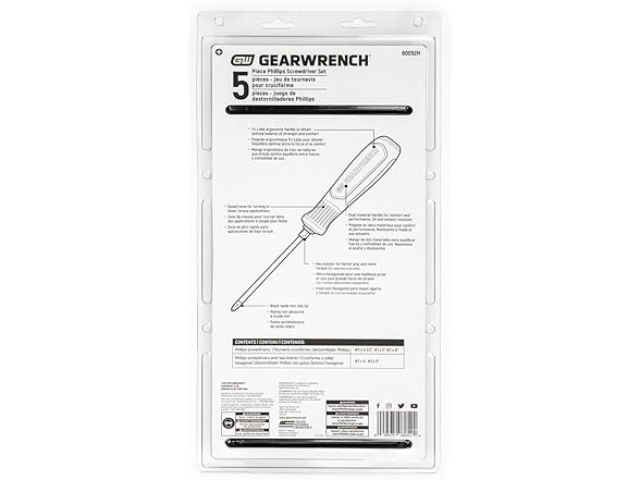 Gearwrench 80052H Phillips Screwdriving Set