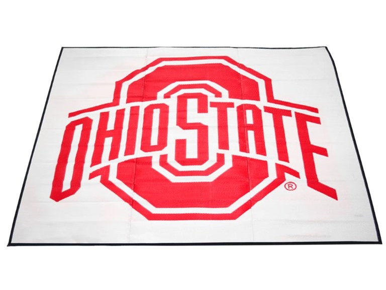 Smart Design Collegiate Tailgate Picnic Mat 9 x 9 Feet Outdoor Indoor Rug Carpet Officially Licensed Logo