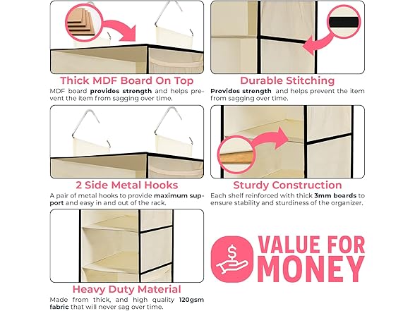 7-Shelf Closet Organizer w/ Drawers