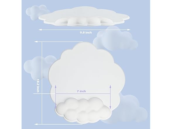 Cloud Wrist Rest for Keyboard & Mouse