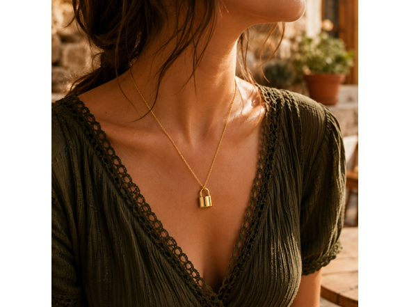 18K Gold Plated Locket Pendant Necklace
