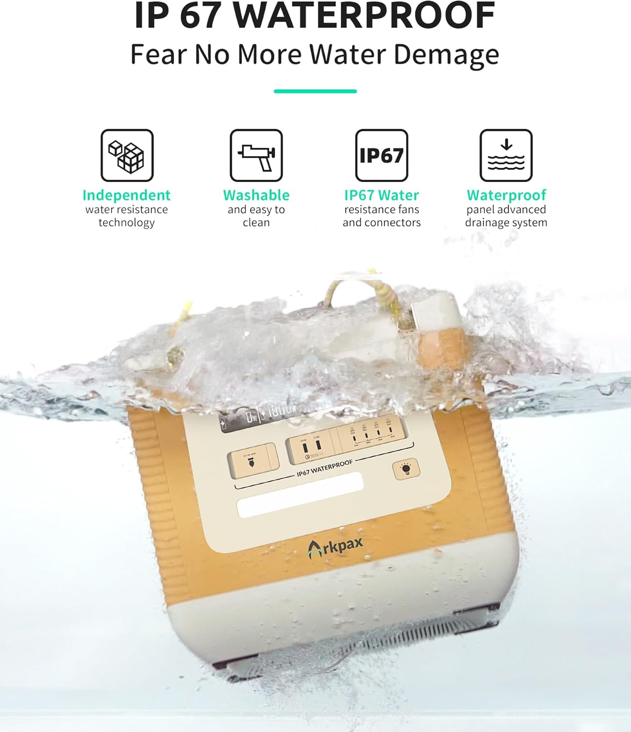 Arkpax IP67 Waterproof Portable Power Station Bundle - Gallery 9