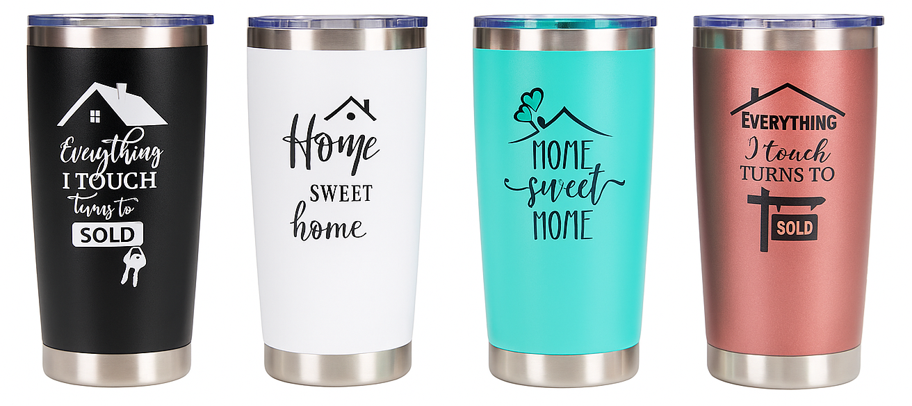 4 Pack Real Estate Agent 20oz Tumblers - Gallery 2