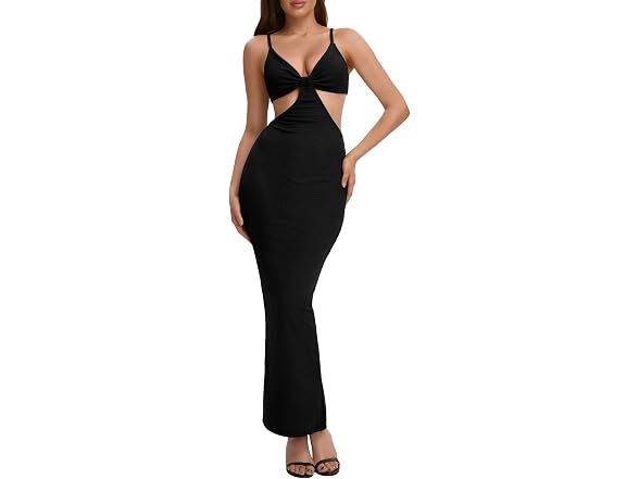 Floerns Women (S) Summer Cut Out V Neck Hem Dress