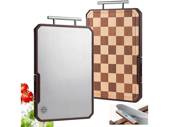 Titanium Cutting Board with Knife Sharpener