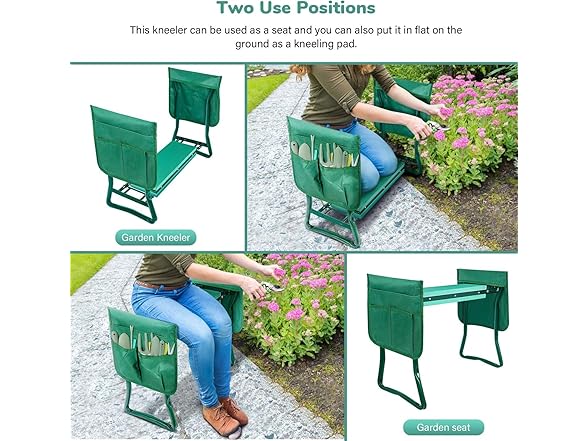 YSSOA Garden Kneeler Seat Green
