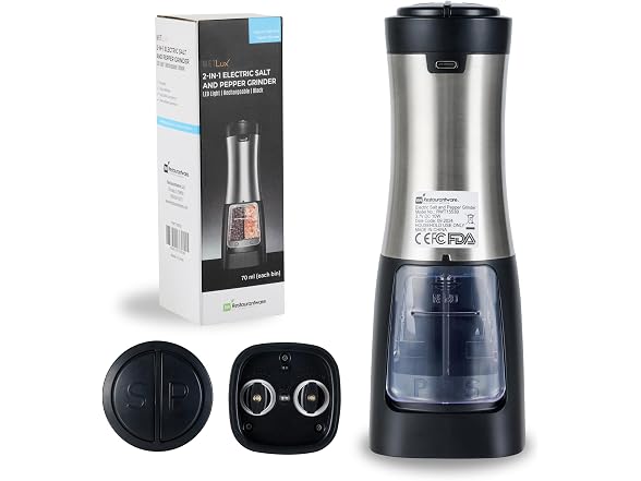 Restaurantware Electric Salt And Pepper Grinder Set