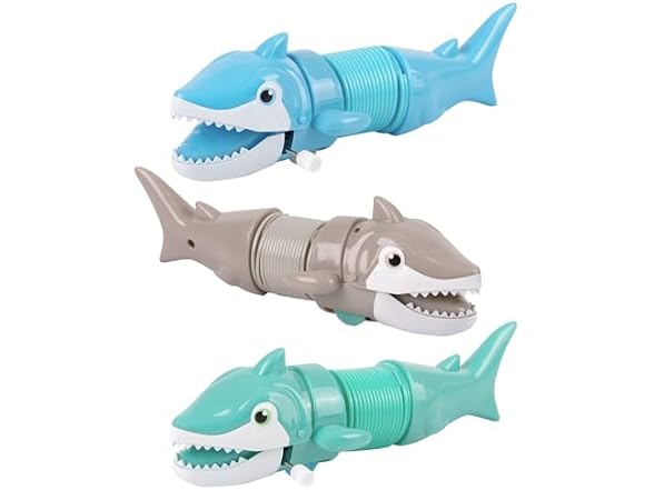 Rhode Island Novelty Wind Up Coil Spring Shark 7"