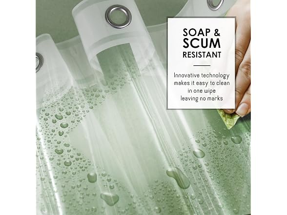 Clara Clark Clear Shower Curt Liner