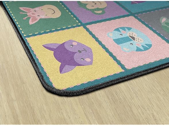 Flagship Carpets Animal Blocks Classroom Educational Area Rug