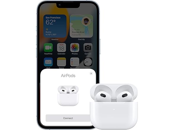 Apple AirPods with Lightning Charging Case (3rd Generation) White (Renewed Premium)