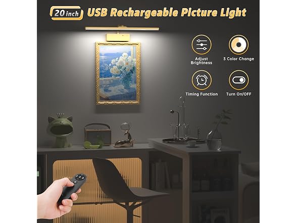 Lightbiz Picture Light 20in Gold