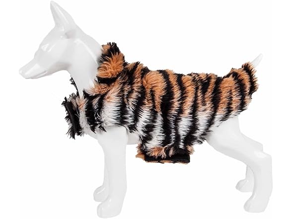 Pet Life ® Tigerbone Faux Tiger Fur Dog Coat