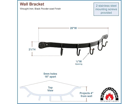 Minuteman International Garden Tool Bracket with 5 Hooks