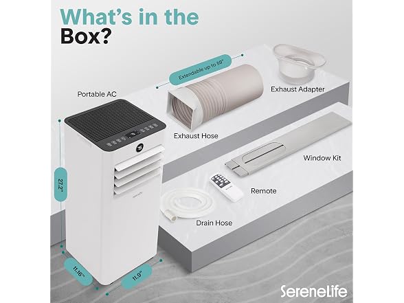 SereneLife 10,000 BTU Portable Air Conditioner