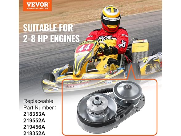 Go Kart Torque Converter Kit CVT Clutch 3/4"