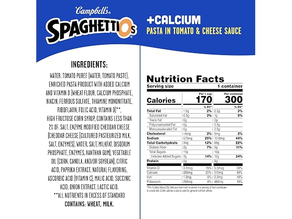 SpaghettiOs Original Canned Pasta 15.8oz 12pk