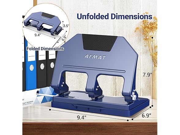 Blue 3 Hole Punch Heavy Duty