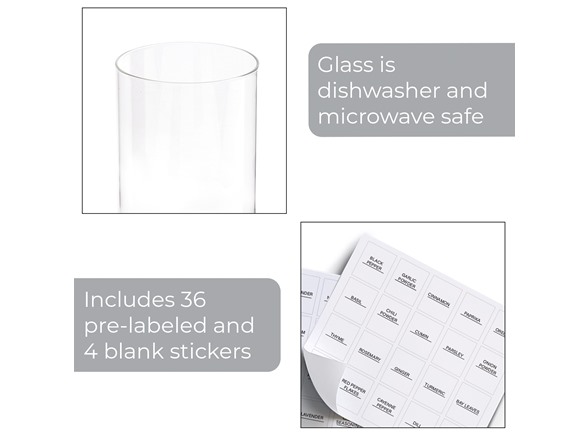 Smart Design 2pk Glass & Bamboo Canisters