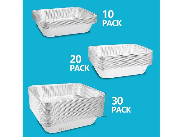 WAWINY 9x13 Thickened Aluminum Foil Pans(20Pack)