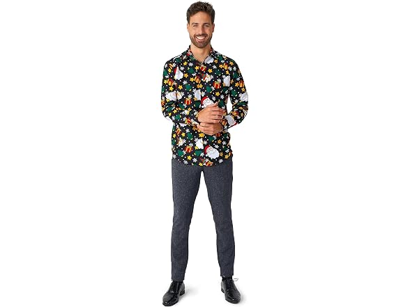 Suitmeister Men (L) Christmas Dress Shirt